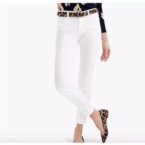 J. Crew 26P 2P White Ankle Cropped Jeans Petite 26 Slim Toothpick 2